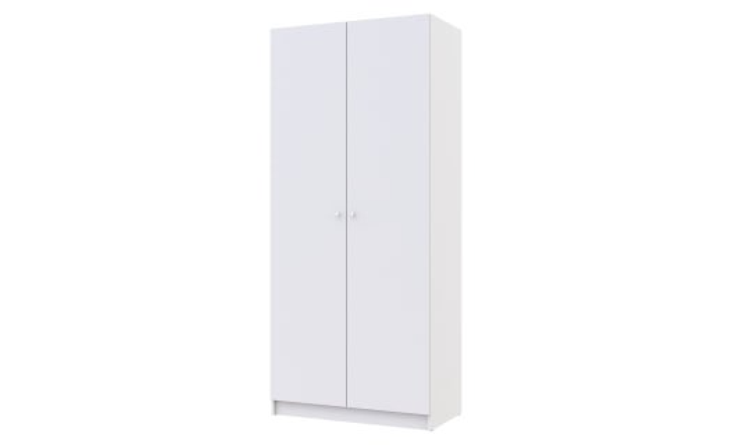 Kleiderschrank Doros Promo mit Drehtüren Weiß 2 Türen 90x48x204 (80737070)