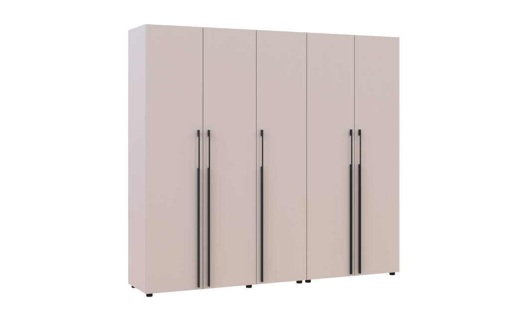 Kleiderschrank Doros Kasper Kaschmir 2+3 Türen 225x50x204 (42005514)