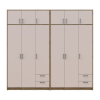 Kleiderschrank mit Aufsatz Doros Rondi Artisan Eiche/Kaschmir 3+3 Türen 242x52x236 (42005670)