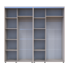 Kleiderschrank Doros Sigma Slim Schiebetüren Kaschmir 2+2 Türen 230x60x214.4 (42005593)