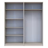 Kleiderschrank Doros Promo Set mit Böden Kaschmir 2+2 Türen 180x48x204 (44900290)