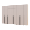Kleiderschrank mit Schubladen, Regalen und Aufsatz Doros Kasper Kaschmir 3+2+3 Türen 360x48x245 (42005744)