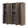 Kleiderschrank mit Regalen Doros Kasper Cremona Cannolo 2+3 Türen 225x48x204 (42005547)