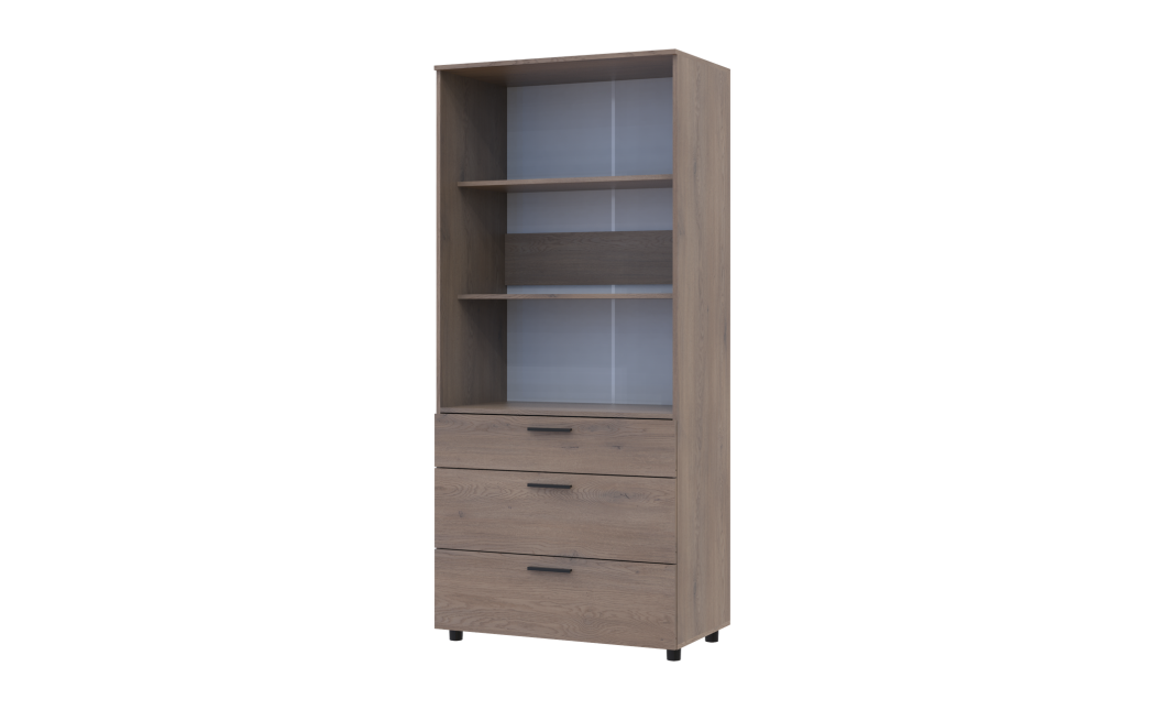 Kleiderschrank Doros Thorn Cremona Cannolo 2 Türen 3 Schubladen Böden 90x51,6x200 (44900430)