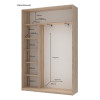Kleiderschrank Doros City Light Schiebetüren Sonoma Eiche 2 Türen 150x45x225 (42002013)