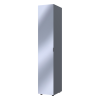 Kleiderschrank Doros Gelar Graphitgrau mit Spiegel 39x49,5x203,4 (44900244)