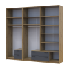 Kleiderschrank mit Aufsatz Doros Rondi Artisan Eiche/Graphit 2+4 Türen 242x52x236 (42005704)