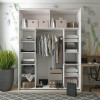 Kleiderschrank Doros G-Caiser Schiebetüren Weiß mit Spiegel 180x60x240 (42005028)