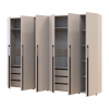 Kleiderschrank mit Schubladen Doros Kasper Kaschmir 3+3 Türen 270x48x204 (42005572)