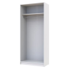 Kleiderschrank Doros Promo mit Drehtüren Weiß 2 Türen 90x48x204 (80737070)