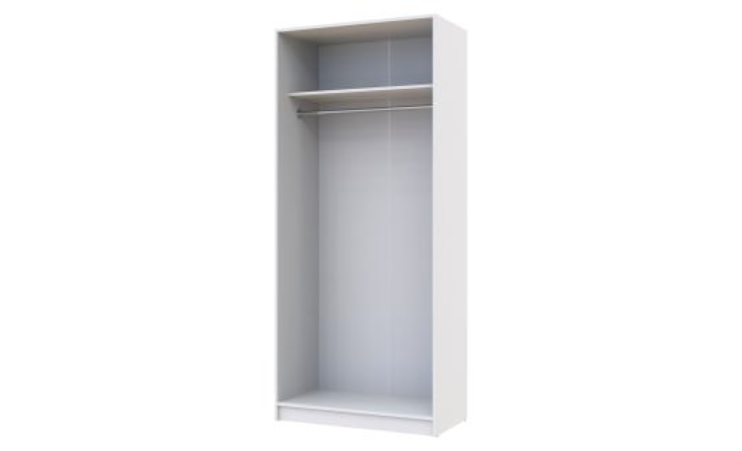 Kleiderschrank Doros Promo mit Drehtüren Weiß 2 Türen 90x48x204 (80737070)