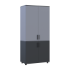 Kleiderschrank Doros Thorn Anthrazit/Grau 2 Türen Böden 90x51,6x200 (44900472)