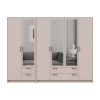 Kleiderschrank mit Spiegel Doros Rondi Kaschmir 2+4 Türen 242x52x195 (42005621)