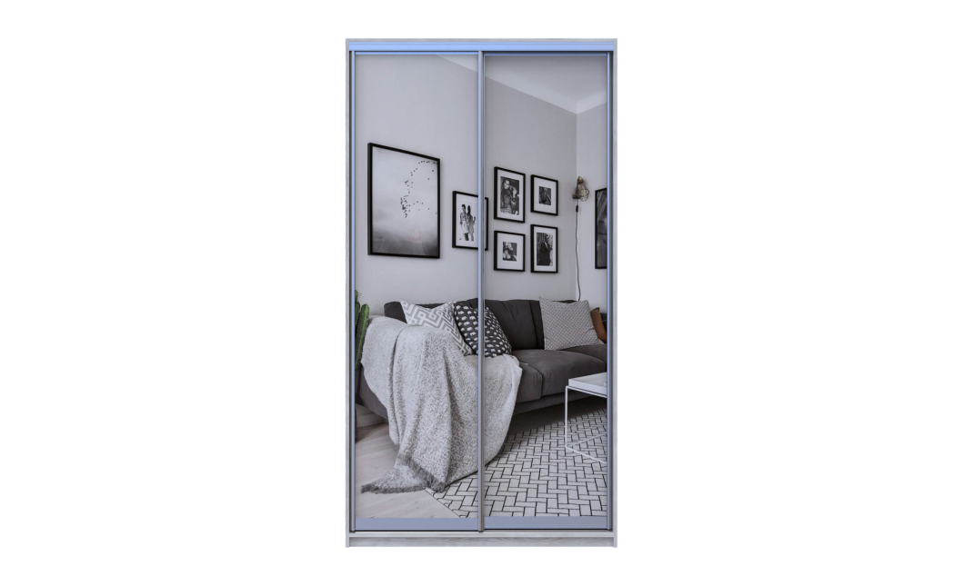 Kleiderschrank Doros City Light Natti Luc Schiebetüren mit Spiegel 120x45x225 (80736504)