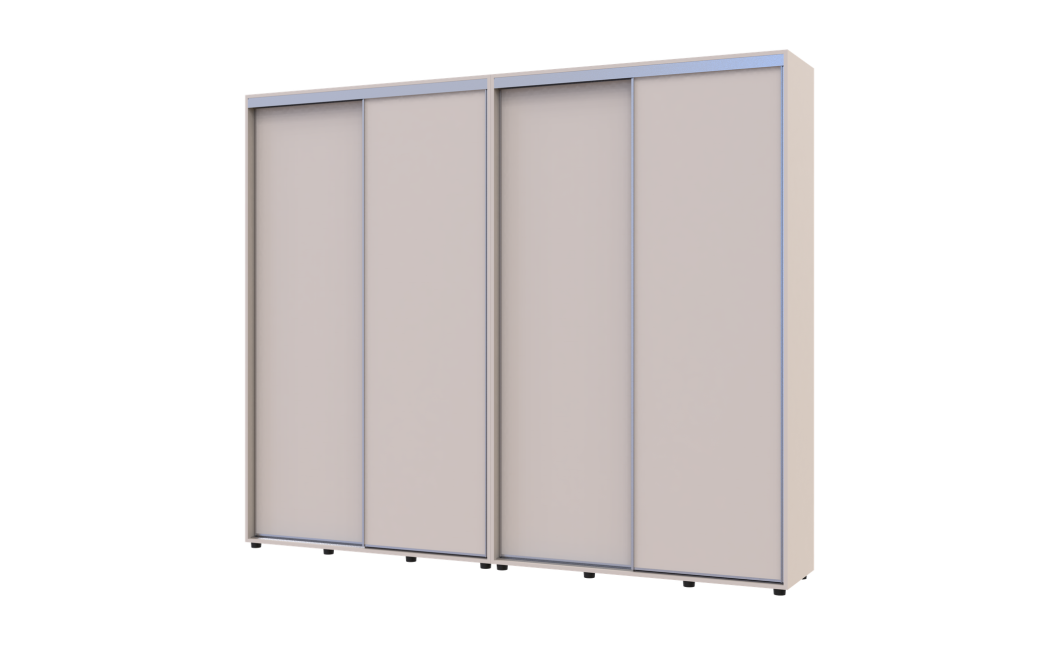 Kleiderschrank Doros Sigma Slim Schiebetüren Kaschmir 2+2 Türen 260x45x214.4 (42005598)