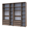 Kleiderschrank mit Schubladen und Aufsatz Doros Kasper Cremona Cannolo 3+3 Türen 270x48x245 (42005579)