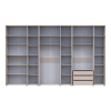 Kleiderschrank mit Schubladen, Regalen und Aufsatz Doros Kasper Kaschmir 3+3+3 Türen 405x48x245 (42005736)