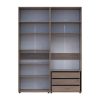 Kleiderschrank mit Schubladen, Regalen und Aufsatz Doros Kasper Cremona Cannolo 2+2 Türen 180x48x245 (42005545)