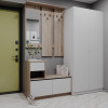 Flurmöbel Set Bela + Kleiderschrank Promo Sonoma Eiche/Weiß 190x48x204 (42005328)