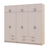 Kleiderschrank mit Aufsatz Doros Rondi Kaschmir 2+4 Türen 242x52x236 (42005632)