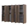 Kleiderschrank mit Regalen und Schubladen Doros Kasper Cremona Cannolo 2+3+2 Türen 315x48x204 (42005739)