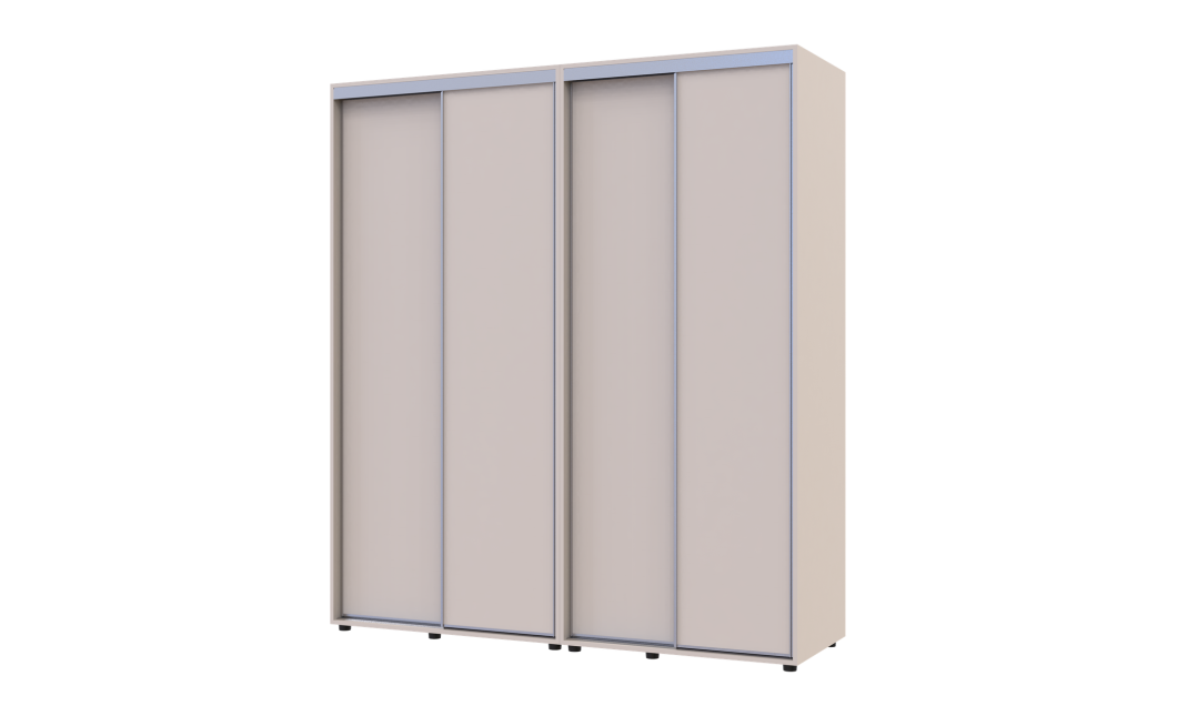 Kleiderschrank Doros Sigma Slim Schiebetüren Kaschmir 2+2 Türen 190x60x214.4 (42005585)