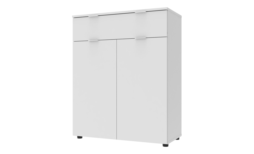Kommode Doros Ron 2 Weiß 2 Türen 1 Schublade 80x38x100 (41516003)