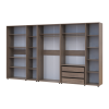 Kleiderschrank mit Regalen und Schubladen Doros Kasper Cremona Cannolo 3+2+3 Türen 360x48x204 (42005743)