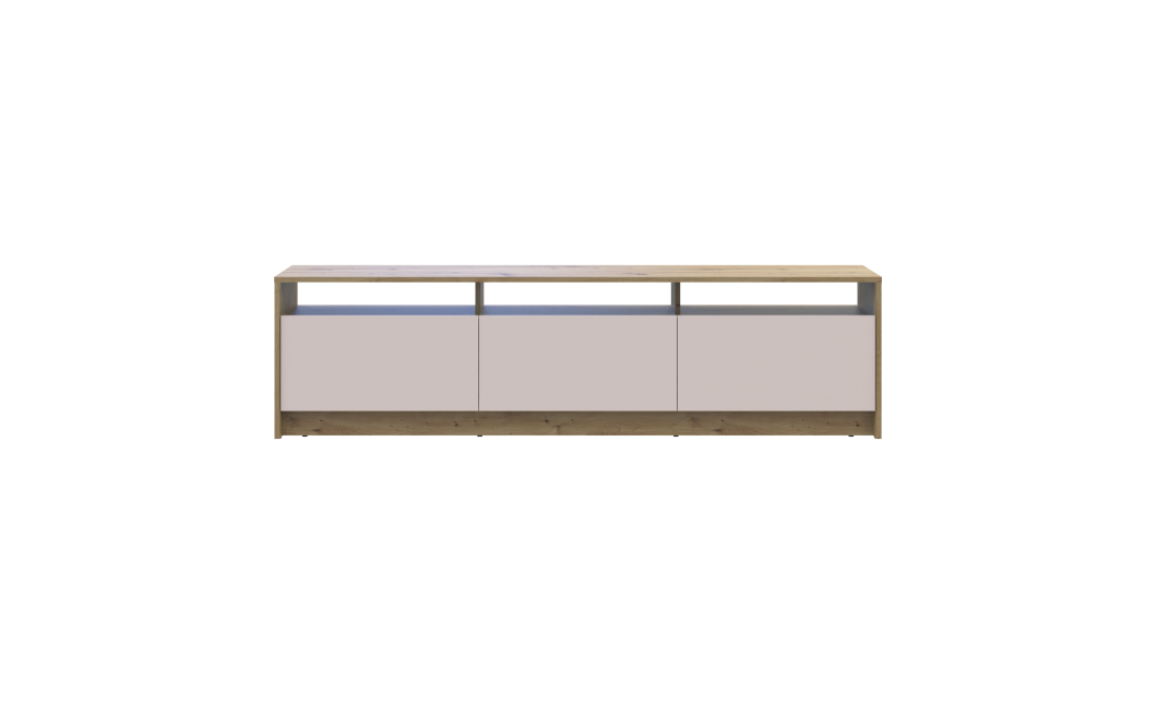 TV-Board Doros U3 Artisan Eiche / Kaschmir 180x33x43 (41516203)