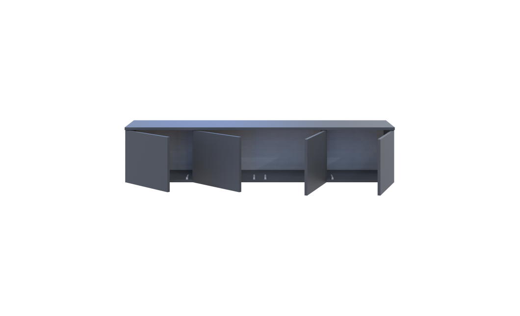 TV-Board Doros Levia Graphitgrau 4 Türen 160x35x33 (41516088)