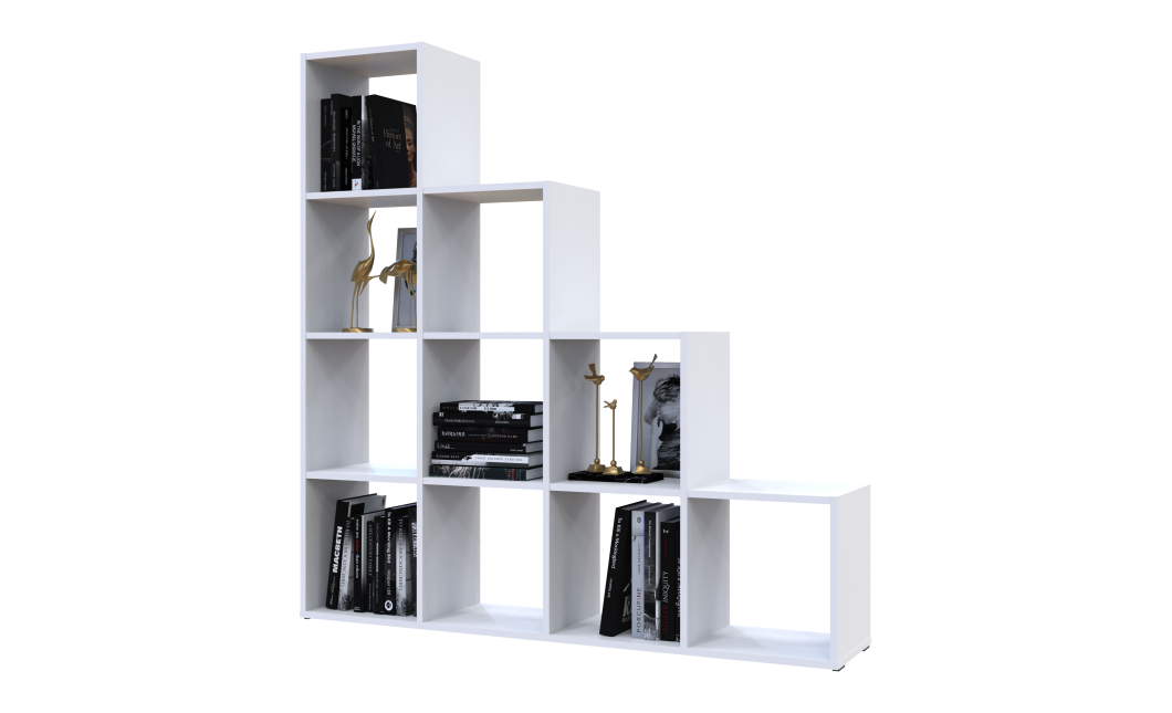 Regalsystem Doros Step 4x4 Weiß offen 136,2x28,8x140,7 (41516166)