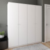 Kleiderschrank Doros Promo mit Drehtüren Weiß 2+2 Türen 180x48x204 (42005008)