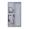 Kleiderschrank Doros City Light Natti Luc Schiebetüren mit Spiegel 150x45x225 (80736512)