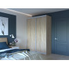 Kleiderschrank Doros City Light Schiebetüren Sonoma Eiche 2 Türen 150x45x225 (42002013)