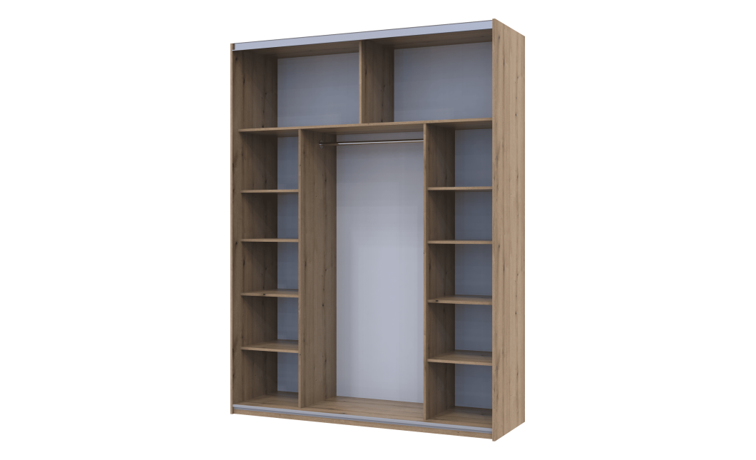 Kleiderschrank Doros G-Caiser Schiebetüren Ewok Eiche 2 Türen 180x60x240 (80737748)