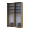 Kleiderschrank mit Spiegel und hohem Aufsatz Doros Rondi Artisan Eiche/Graphit 2+2 Türen 164x52x260 (42005713)