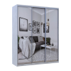 Kleiderschrank Doros City Light Natti Luc Schiebetüren mit Spiegel 180x60x225 (80736524)