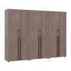 Kleiderschrank mit Regalen und Schubladen Doros Kasper Cremona Cannolo 2+2+2 Türen 270x48x204 (42005731)