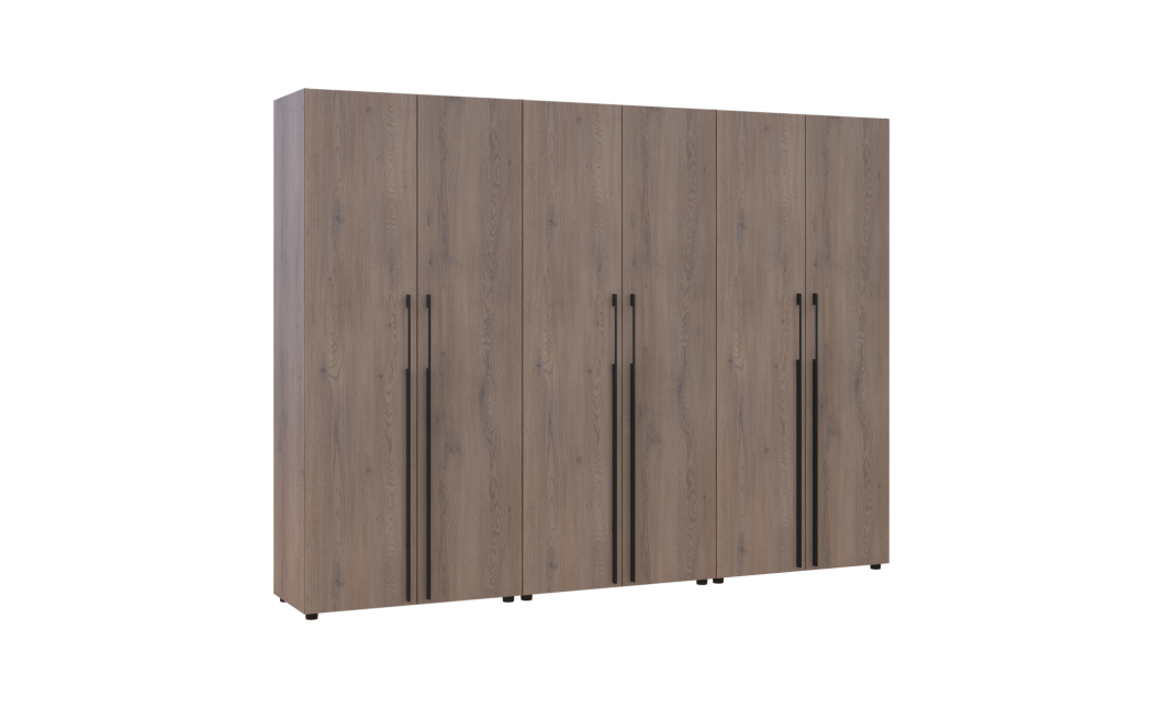 Kleiderschrank mit Regalen und Schubladen Doros Kasper Cremona Cannolo 2+2+2 Türen 270x48x204 (42005731)