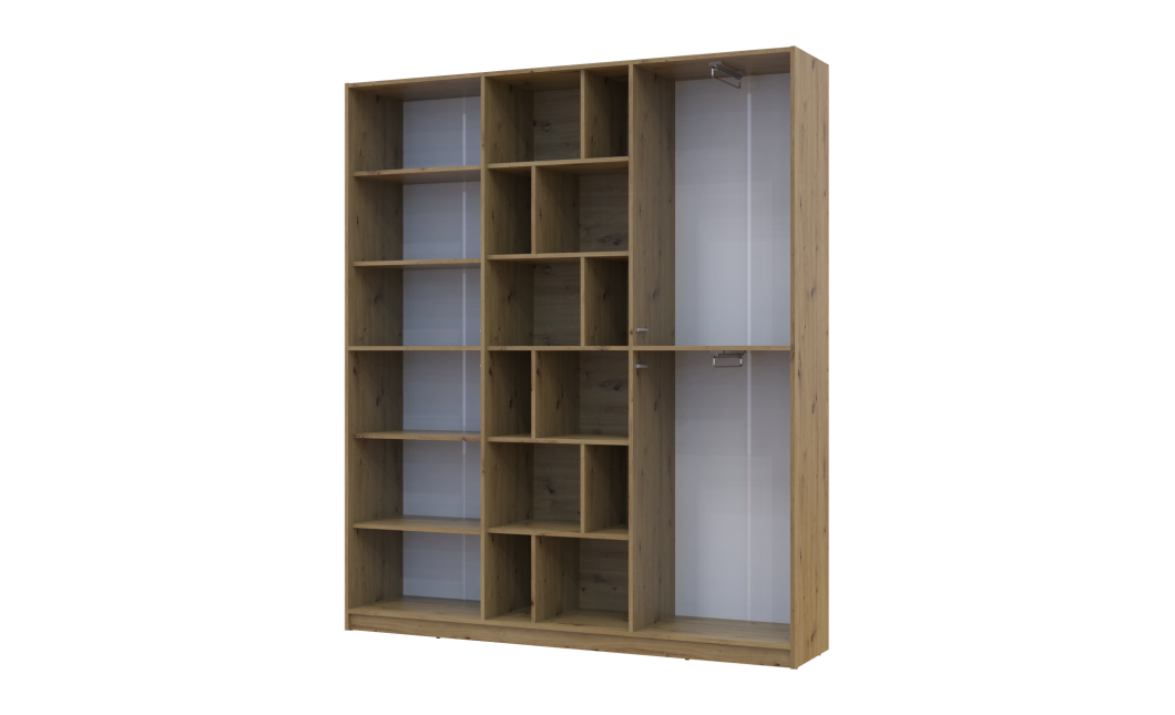 Kleiderschrank Doros Morgan Artisan Eiche/Kaschmir 180x40x210 (44900408)