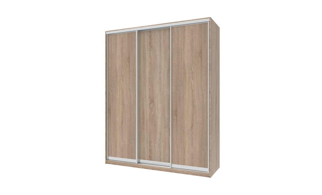 Kleiderschrank Doros City Light Schiebetüren Sonoma Eiche 3 Türen 180x60x225 (42002003)