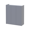 Kommode Doros Kassel Grau 3 Türen 97x40x110 (41516225)