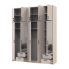 Kleiderschrank mit Spiegel und hohem Aufsatz Doros Rondi Kaschmir 2+3 Türen 203x52x260 (42005643)