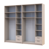 Kleiderschrank mit Aufsatz Doros Rondi Kaschmir 3+3 Türen 242x52x236 (42005634)