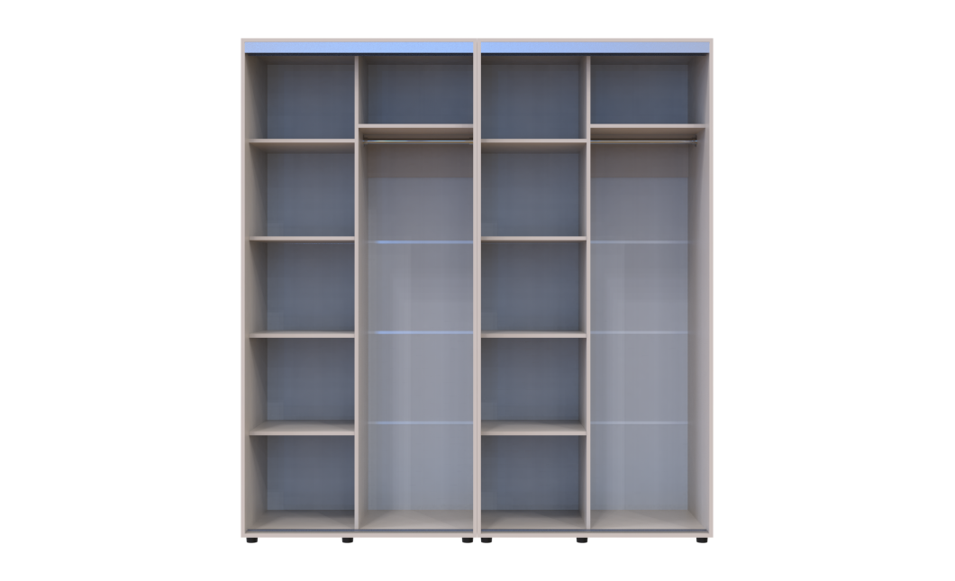 Kleiderschrank Doros Sigma Slim Schiebetüren Kaschmir 2+2 Türen 200x60x214.4 (42005587)