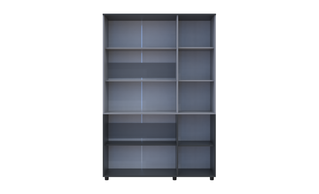 Kleiderschrank Doros Thorn Anthrazit/Grau 3 Türen Böden 135x51,6x200 (44900520)