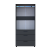 Kleiderschrank Doros Thorn Anthrazit 2 Türen 3 Schubladen Kleiderstange 90x51,6x200 (44900445)