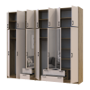 Kleiderschrank mit Spiegel und hohem Aufsatz Doros Rondi Artisan Eiche/Kaschmir 3+4 Türen 281x52x260 (42005685)