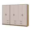 Kleiderschrank Doros Rondi Artisan Eiche/Kaschmir 2+4 Türen 242x52x195 (42005656)