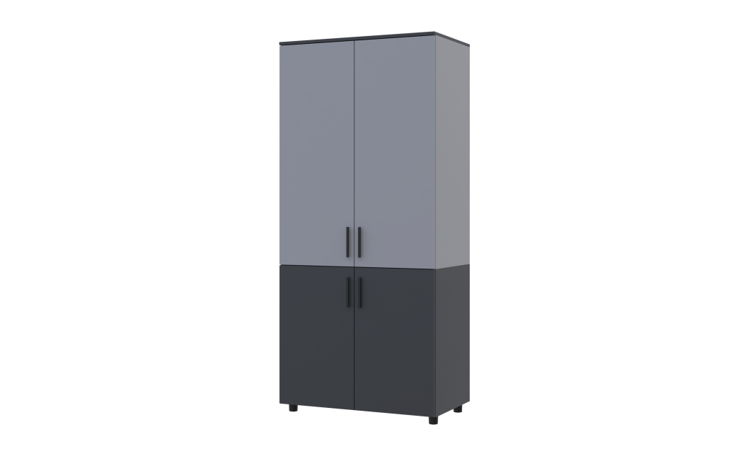 Kleiderschrank Doros Thorn Anthrazit/Grau 2 Türen Böden 90x51,6x200 (44900472)